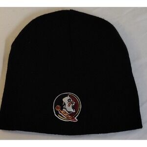 Florida State Seminoles FSU Black Knit Beanie Captivating Headwear One Size NWOT